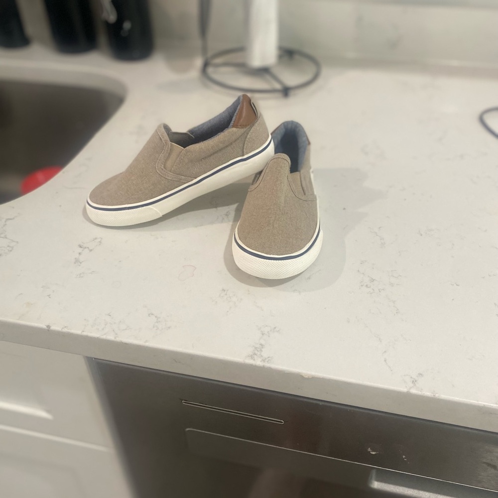 Kids Tan Slip-On Shoes